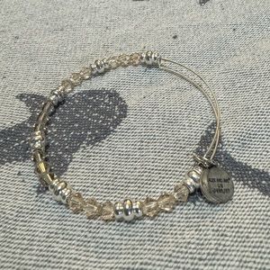 Alex and Ani Silver Beaded Bangle Bracelet